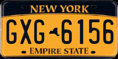 NY license plate GXG6156