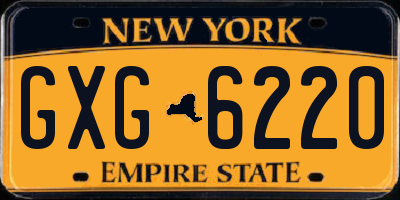 NY license plate GXG6220