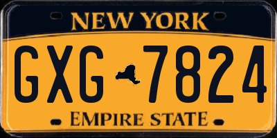 NY license plate GXG7824