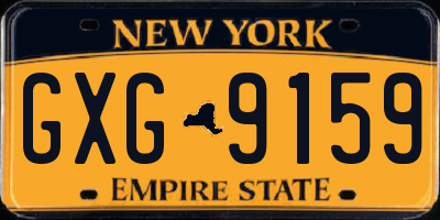 NY license plate GXG9159