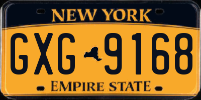 NY license plate GXG9168