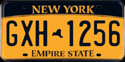 NY license plate GXH1256