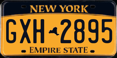 NY license plate GXH2895