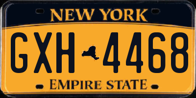 NY license plate GXH4468