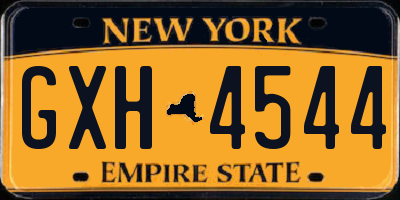 NY license plate GXH4544