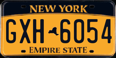 NY license plate GXH6054