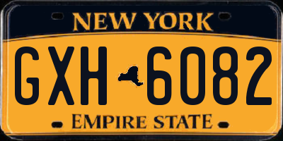 NY license plate GXH6082