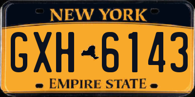 NY license plate GXH6143