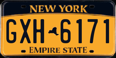 NY license plate GXH6171