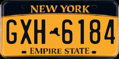 NY license plate GXH6184