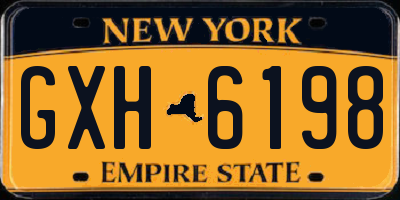 NY license plate GXH6198