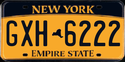 NY license plate GXH6222