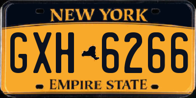 NY license plate GXH6266