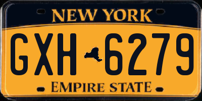 NY license plate GXH6279