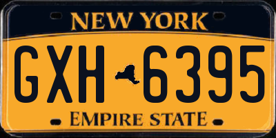 NY license plate GXH6395