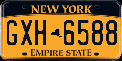 NY license plate GXH6588