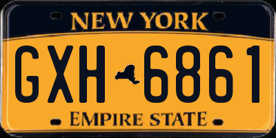NY license plate GXH6861