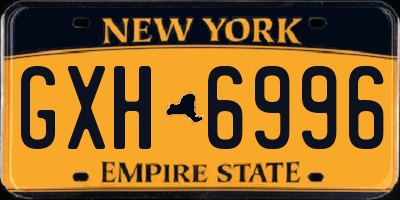 NY license plate GXH6996