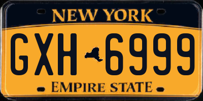 NY license plate GXH6999