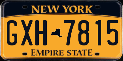 NY license plate GXH7815