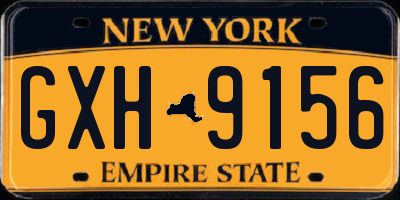 NY license plate GXH9156