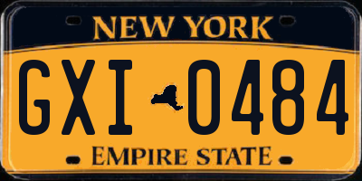 NY license plate GXI0484