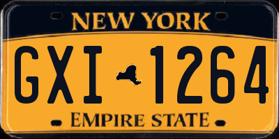 NY license plate GXI1264