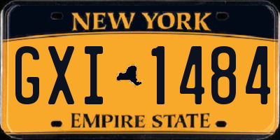 NY license plate GXI1484