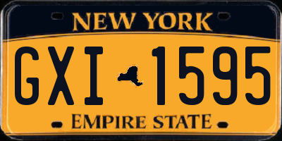 NY license plate GXI1595