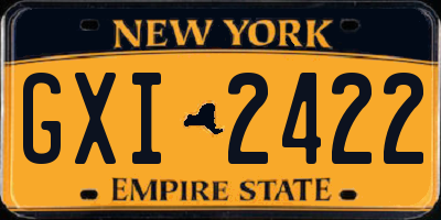 NY license plate GXI2422