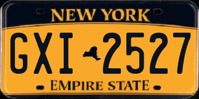 NY license plate GXI2527