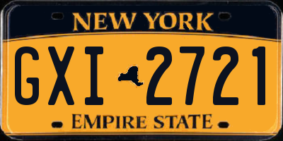 NY license plate GXI2721