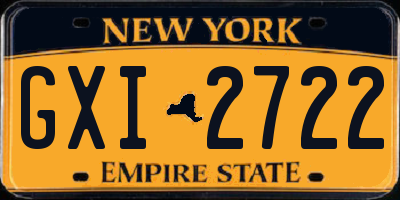 NY license plate GXI2722