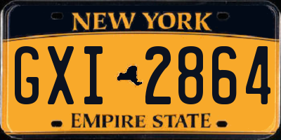 NY license plate GXI2864