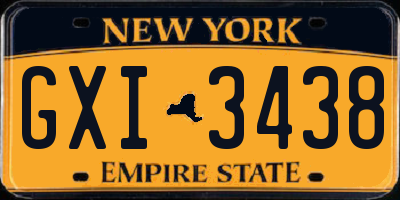NY license plate GXI3438