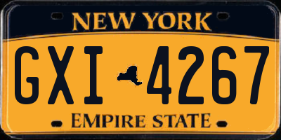 NY license plate GXI4267