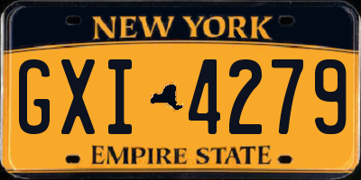 NY license plate GXI4279