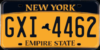 NY license plate GXI4462