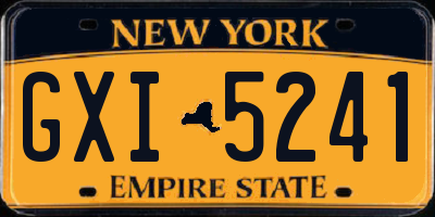 NY license plate GXI5241