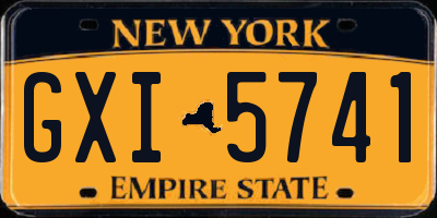 NY license plate GXI5741