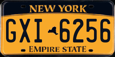 NY license plate GXI6256