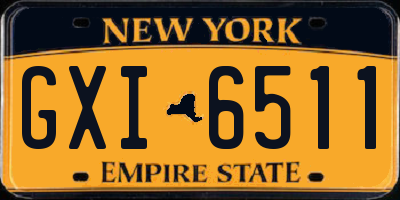 NY license plate GXI6511