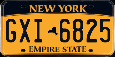 NY license plate GXI6825