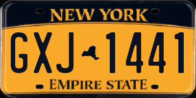 NY license plate GXJ1441