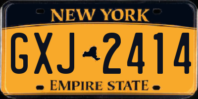 NY license plate GXJ2414