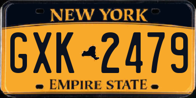 NY license plate GXK2479