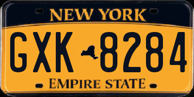 NY license plate GXK8284