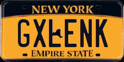 NY license plate GXLENK