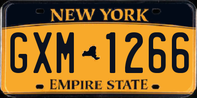 NY license plate GXM1266