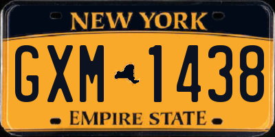 NY license plate GXM1438